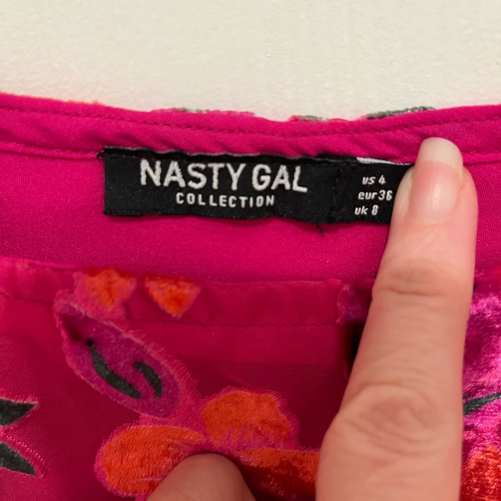 Nasty Gal Mini Dress Hot Pink Size 4 - Picture 7 of 12